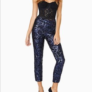 Lovers & Friends Blue Sequin Pants
